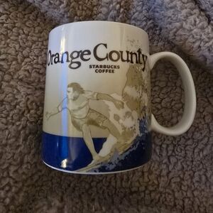 Starbucks Orange County Mug - Blue and Cream 2010